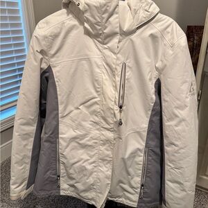 Gerry Weber White and Gray Ski Jacket with Hood